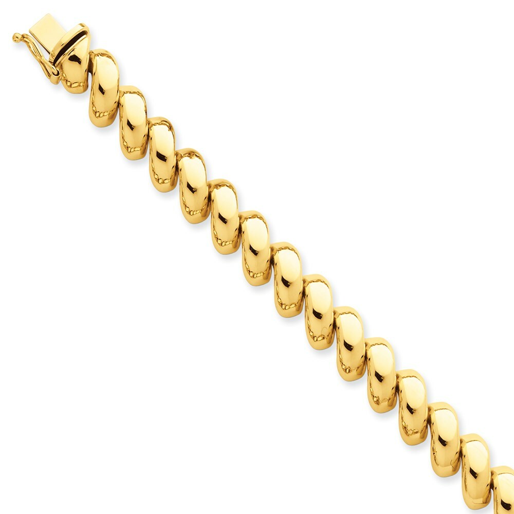 14K Yellow Gold San Marco Bracelet  Length 8'' inches