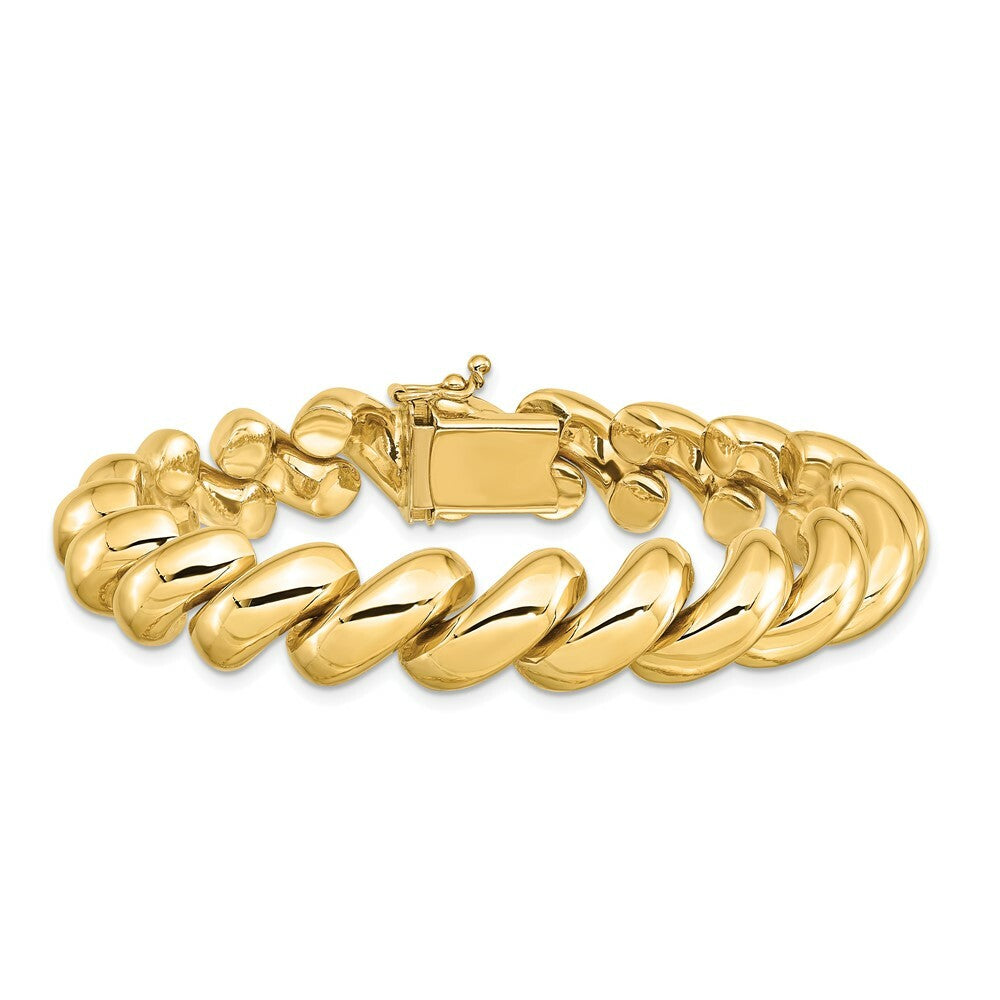14K Yellow Gold San Marco Bracelet  Length 7'' inches