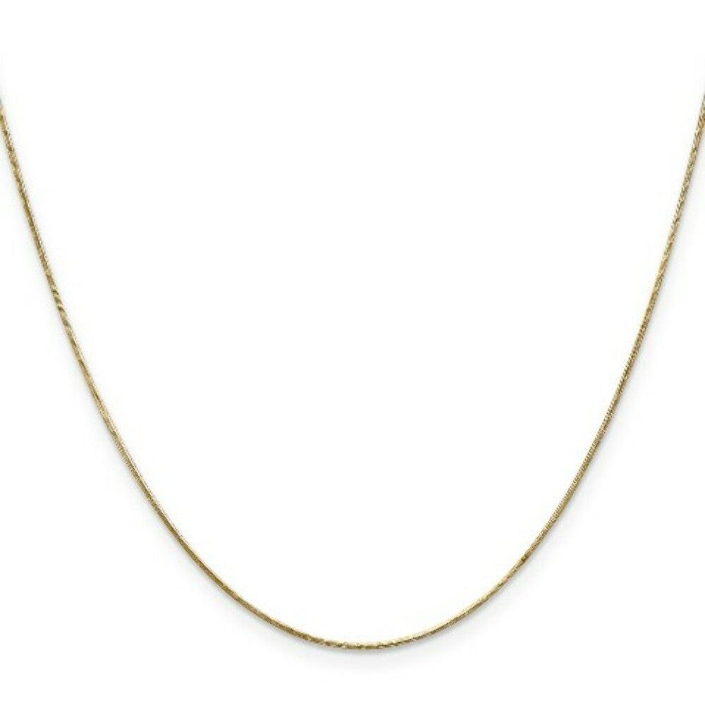 14K Yellow Gold .65mm Round Snake Chain Necklace  Length 16'' inches