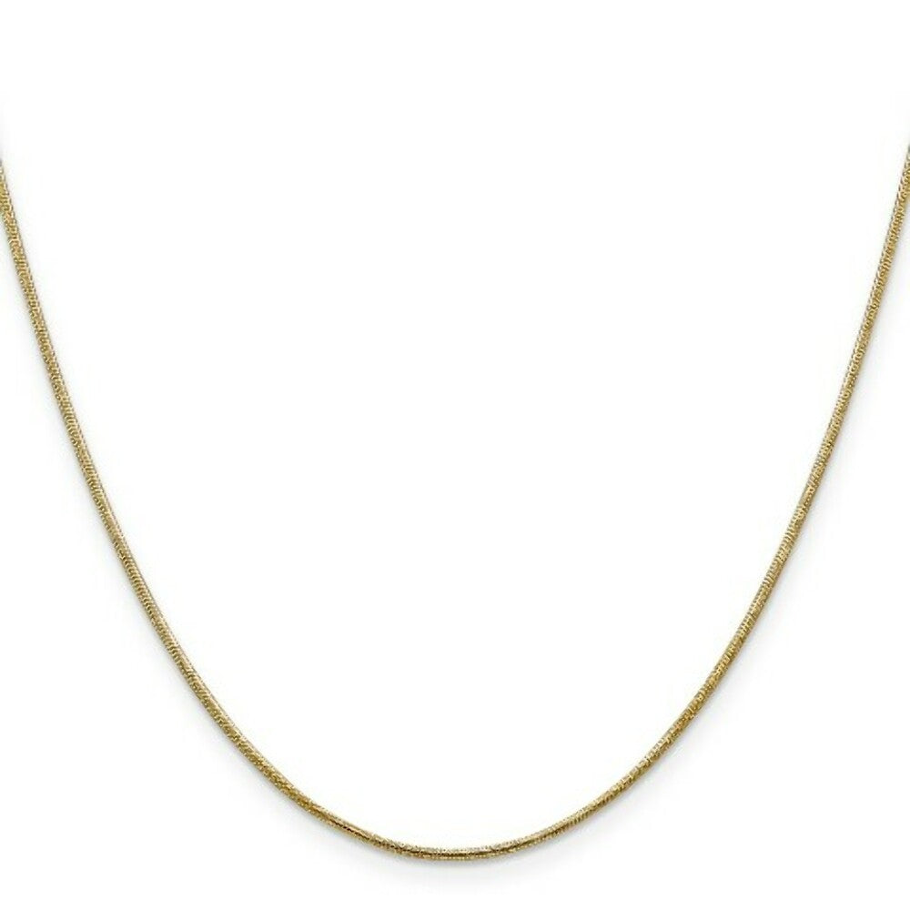 14K Yellow Gold 1.1mm Round Snake Chain Necklace  Length 16'' inches