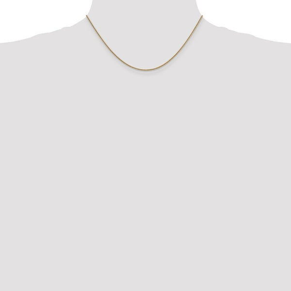 14K Yellow Gold 1.2mm Round Snake Chain Necklace  Length 16'' inches