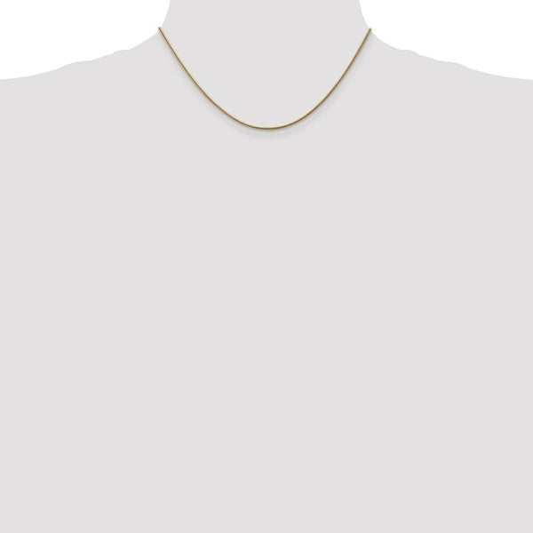 14K Yellow Gold 1.6mm Round Snake Chain Necklace  Length 16'' inches