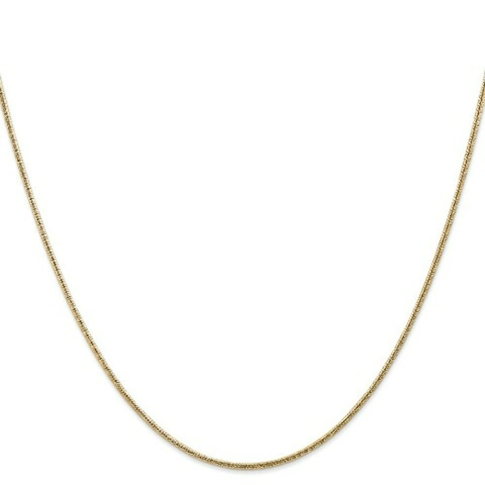 14K Yellow Gold 1.6mm Round Snake Chain Necklace  Length 16'' inches