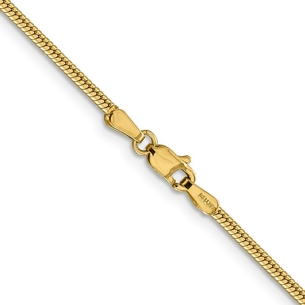 14K Yellow Gold 1.85mm Round Snake Chain  length: 16 inches