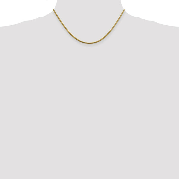 14K Yellow Gold 1.85mm Round Snake Chain  length: 16 inches
