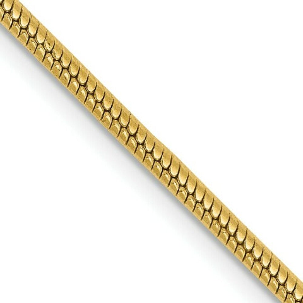 14K Yellow Gold 1.85mm Round Snake Chain  length: 16 inches