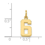 Load image into Gallery viewer, 14K Yellow Gold Casted Small Polished Number 6 Charm
