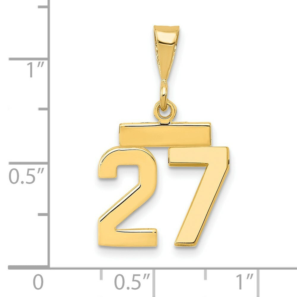 14K Yellow Gold Casted Small Polished Number 6 Charm