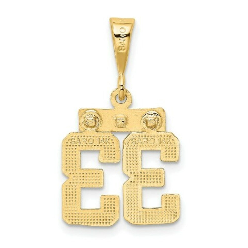 14K Yellow Gold Casted Small Polished Number 6 Charm