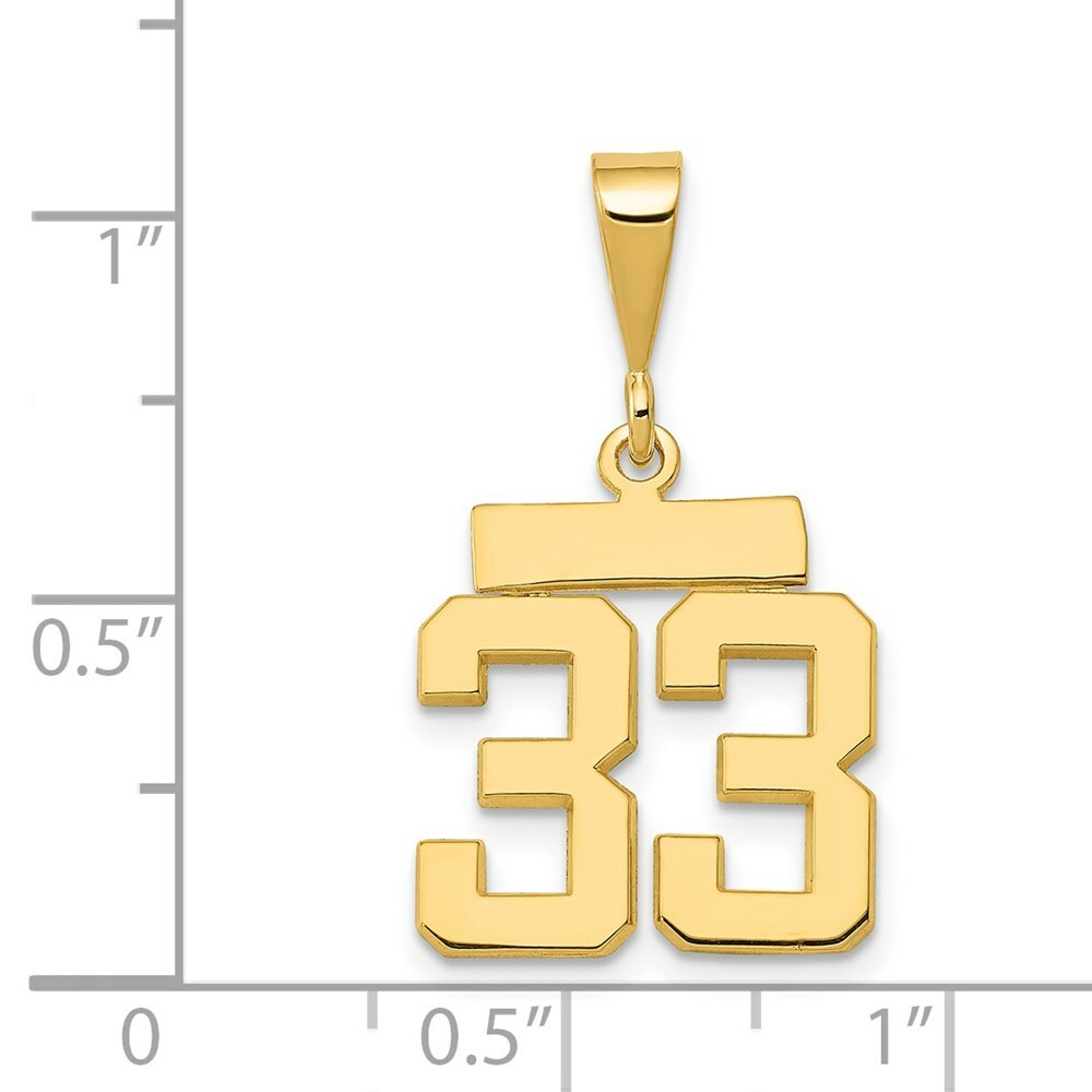 14K Yellow Gold Casted Small Polished Number 6 Charm