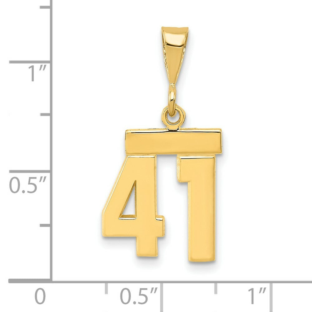 14K Yellow Gold Casted Small Polished Number 6 Charm