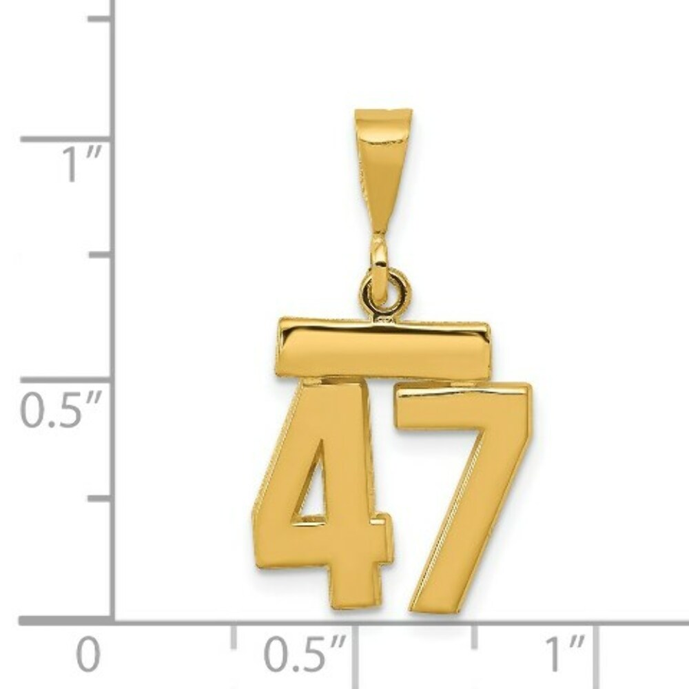14K Yellow Gold Casted Small Polished Number 6 Charm
