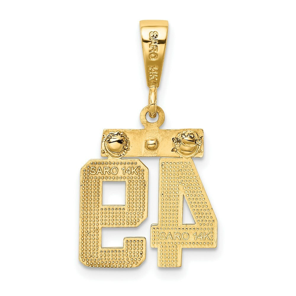 14K Yellow Gold Casted Small Polished Number 6 Charm
