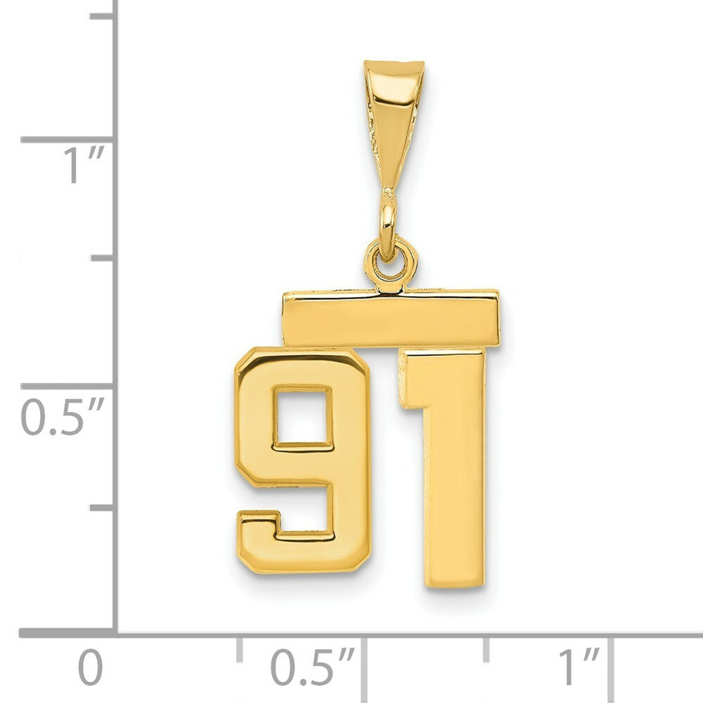14K Yellow Gold Casted Small Polished Number 6 Charm