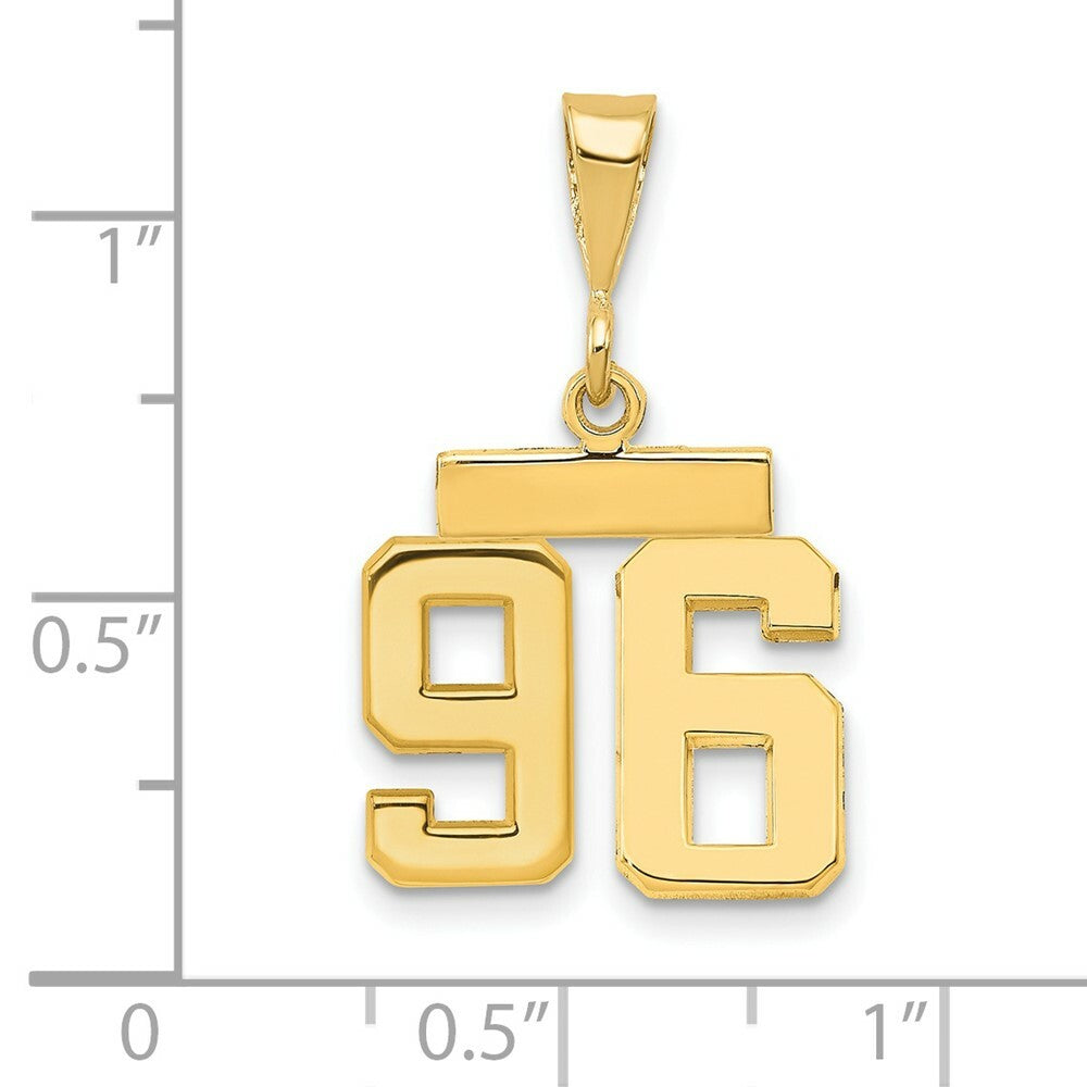 14K Yellow Gold Casted Small Polished Number 6 Charm
