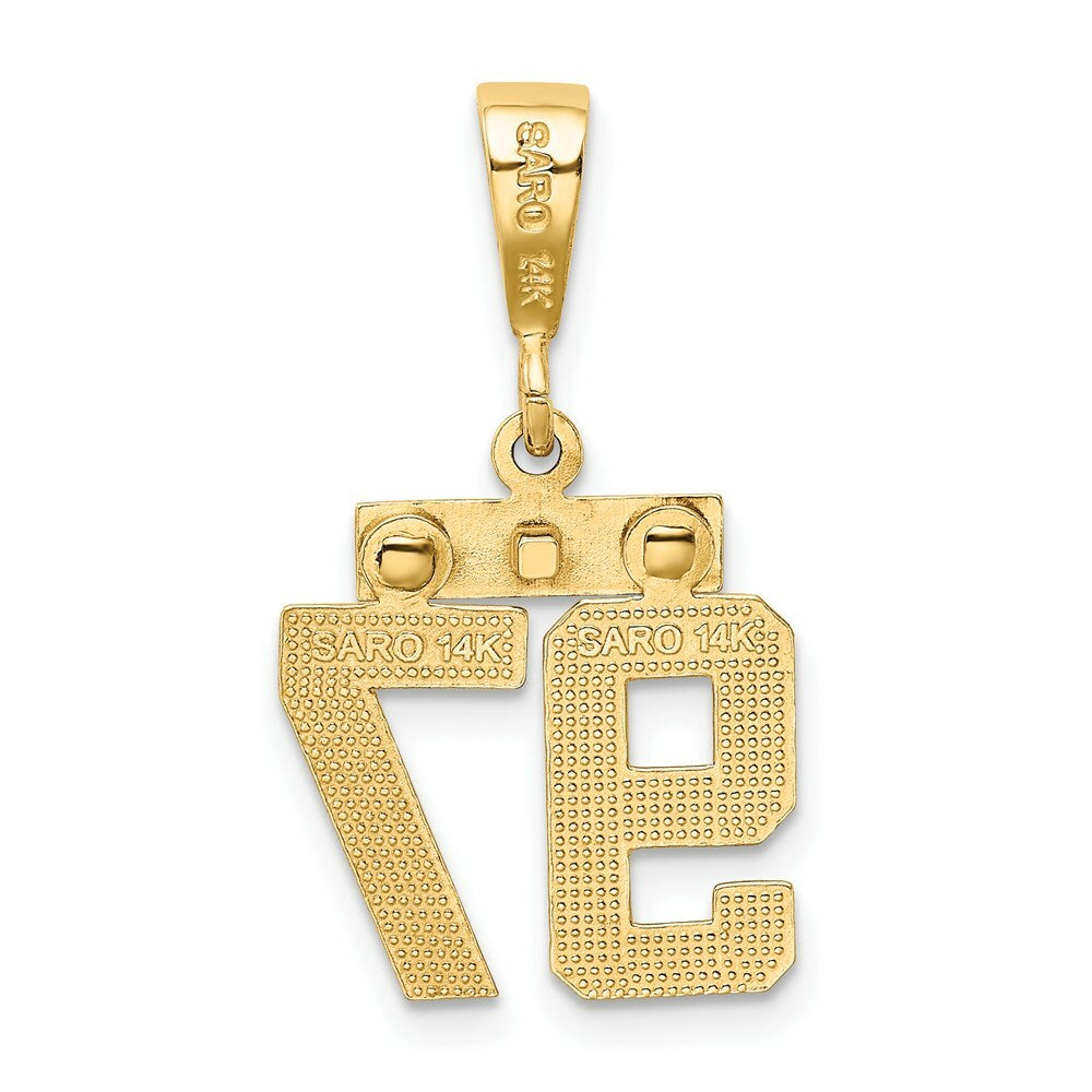 14K Yellow Gold Casted Small Polished Number 6 Charm