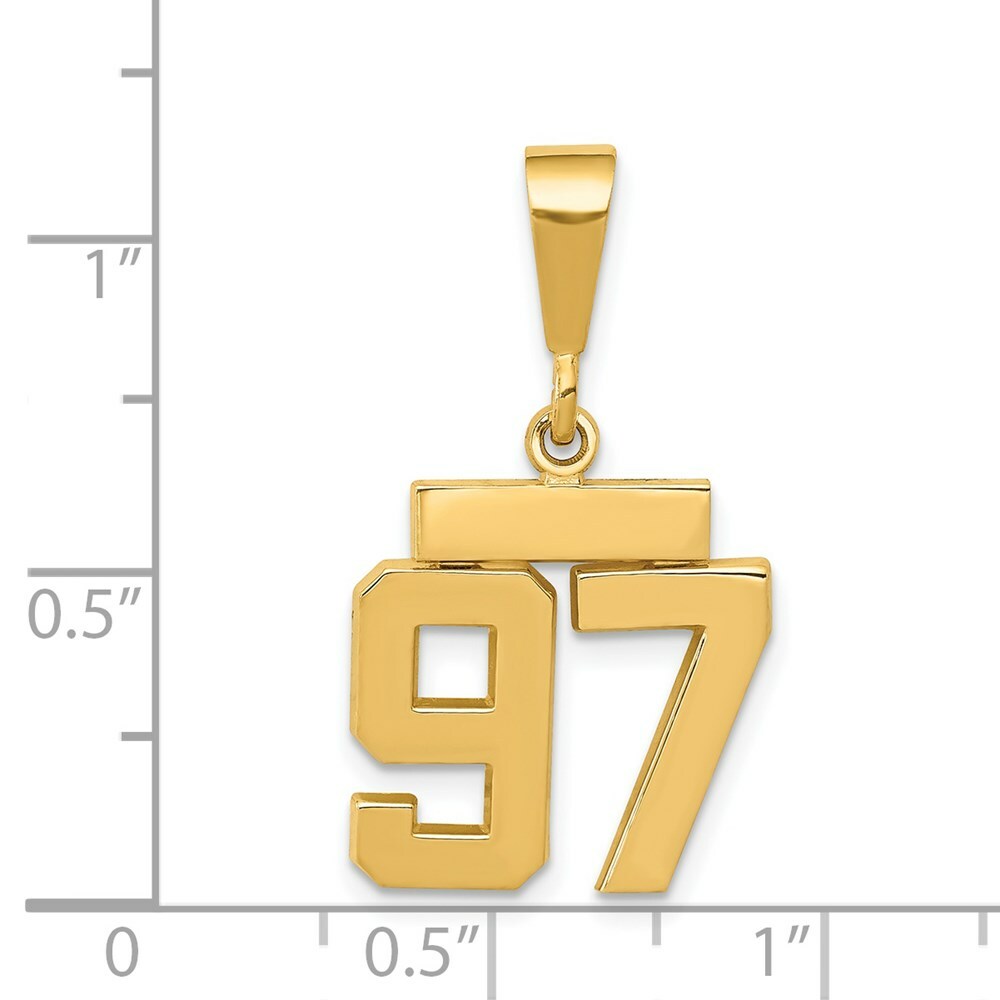 14K Yellow Gold Casted Small Polished Number 6 Charm