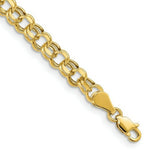 Load image into Gallery viewer, 7.25" Length Bracelet 14K Yellow Gold Lite 5mm Double Link Charm Bracelet
