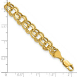 Load image into Gallery viewer, 7.25" Length Bracelet 14K Yellow Gold Lite 8mm Double Link Charm Bracelet

