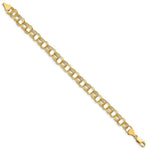 Load image into Gallery viewer, 8.25" Length Bracelet 14K Yellow Gold Lite 8mm Triple Link Charm Bracelet
