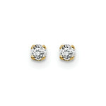 Load image into Gallery viewer, 14K Yellow Gold .10-Carat tw I2 K-L Diamond Stud Push-on Post Earrings

