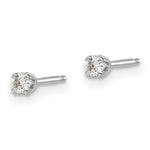 Load image into Gallery viewer, 14K White Gold .10-Carat I2 K-L Diamond Stud Push-on Post Earrings
