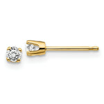 Load image into Gallery viewer, 14K Yellow Gold .15-Carat tw I2 K-L Diamond Stud Push-on Post Earrings
