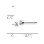 Load image into Gallery viewer, 14K White Gold .15-Carat I2 K-L Diamond Stud Push-on Post Earrings
