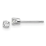 Load image into Gallery viewer, 14K White Gold .15-Carat I2 K-L Diamond Stud Push-on Post Earrings
