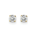 Load image into Gallery viewer, 14k Yellow Gold 1/5-Carat tw I2 K-L Diamond Stud Push-on Post Earrings
