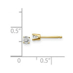 Load image into Gallery viewer, 14k Yellow Gold 1/5-Carat tw I2 K-L Diamond Stud Push-on Post Earrings
