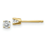 Load image into Gallery viewer, 14k Yellow Gold 1/5-Carat tw I2 K-L Diamond Stud Push-on Post Earrings
