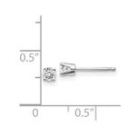 Load image into Gallery viewer, 14K White Gold 1/5-Carat I2 K-L Diamond Stud Push-on Post Earrings
