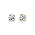 Load image into Gallery viewer, 14K Yellow Gold 1/4-Carat tw I2 K-L Diamond Stud Push-on Post Earrings
