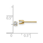 Load image into Gallery viewer, 14K Yellow Gold 1/4-Carat tw I2 K-L Diamond Stud Push-on Post Earrings
