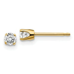 Load image into Gallery viewer, 14K Yellow Gold 1/4-Carat tw I2 K-L Diamond Stud Push-on Post Earrings
