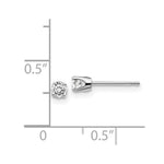 Load image into Gallery viewer, 14K White Gold .25ct I2 K-L Diamond Stud Push-on Post Earrings
