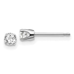 Load image into Gallery viewer, 14K White Gold .25ct I2 K-L Diamond Stud Push-on Post Earrings
