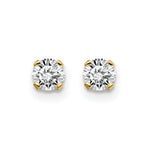 Load image into Gallery viewer, 14K Yellow Gold 1/3-Carat tw I2 K-L Diamond Stud Push-on Post Earrings
