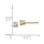 Load image into Gallery viewer, 14K Yellow Gold 1/3-Carat tw I2 K-L Diamond Stud Push-on Post Earrings
