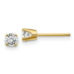 Load image into Gallery viewer, 14K Yellow Gold 1/3-Carat tw I2 K-L Diamond Stud Push-on Post Earrings
