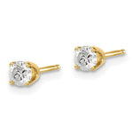 Load image into Gallery viewer, 14K Yellow Gold .40-Carat tw I2 K-L Diamond Stud Push-on Post Earrings
