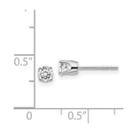 Load image into Gallery viewer, 14K White Gold .40-Carat tw I2 K-L Diamond Stud Push-on Post Earrings

