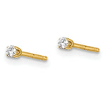 Load image into Gallery viewer, 14k Yellow Gold .05-Carat tw I2 K-L Diamond Stud Push-on Post Earrings
