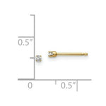 Load image into Gallery viewer, 14k Yellow Gold .05-Carat tw I2 K-L Diamond Stud Push-on Post Earrings
