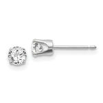 Load image into Gallery viewer, 14K White Gold 1/2-Carat tw I2 K-L Diamond Stud Push-on Post Earrings
