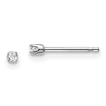 Load image into Gallery viewer, 14k White Gold .05-Carat I2 K-L Diamond Stud Push-on Post Stud Earrings

