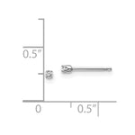 Load image into Gallery viewer, 14k White Gold .05-Carat I2 K-L Diamond Stud Push-on Post Stud Earrings
