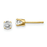 Load image into Gallery viewer, 14K Yellow Gold .60-Carat tw I2 K-L Diamond Stud Push-on Post Earrings
