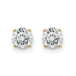 Load image into Gallery viewer, 14K Yellow Gold 3/4-Carat tw I2 K-L Diamond Stud Push-on Post Earrings
